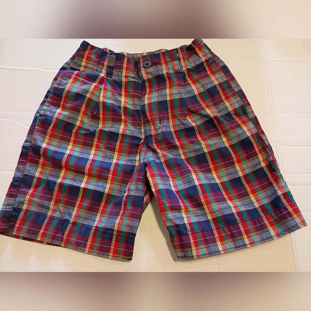 VTG Dockers Levi's‎ Boys Colorful Plaid Shorts Sz 7